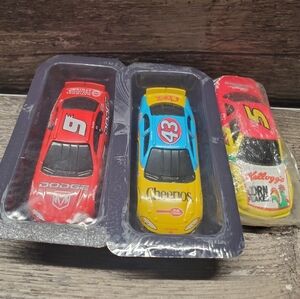 WHEATIES 2001 NASCAR CAR GIVEAWAY, BILL ELLIOTT & JOHN ANDRETTI 1993 Kelloggs